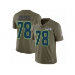 Men Nike Seattle Seahawks #78 Luke Joeckel Limited Olive 2017 Salute to Service NFL Jersey