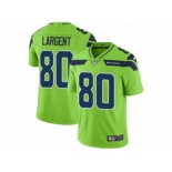 Men Nike Seattle Seahawks #80 Steve Largent Vapor Untouchable Limited Green NFL Jersey