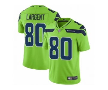 Men Nike Seattle Seahawks #80 Steve Largent Vapor Untouchable Limited Green NFL Jersey