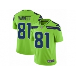 Men Nike Seattle Seahawks #81 Nick Vannett Vapor Untouchable Limited Green NFL Jersey