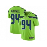 Men Nike Seattle Seahawks #94 Malik McDowell Vapor Untouchable Limited Green NFL Jersey