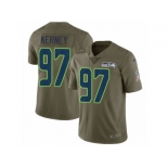 Men Nike Seattle Seahawks #97 Patrick Kerney Limited Olive 2017 Salute to Service NFL Jersey