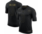 Men Seattle Seahawks #3 Russell Wilson Nike 2020 Salute To Service Limited Jersey Black