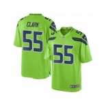 Men Seattle Seahawks #55 Frank Clark Green Color Rush Limited Jersey