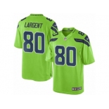 Men Seattle Seahawks #80 Steve Largent Green Color Rush Limited Jersey