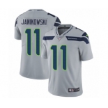 Men's Nike Seattle Seahawks #11 Sebastian Janikowski Grey Alternate Vapor Untouchable Limited Player NFL Jersey