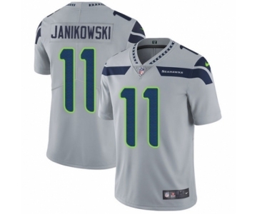 Men's Nike Seattle Seahawks #11 Sebastian Janikowski Grey Alternate Vapor Untouchable Limited Player NFL Jersey