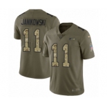 Men's Nike Seattle Seahawks #11 Sebastian Janikowski Limited Olive Camo 2017 Salute to Service NFL Jersey