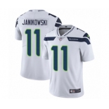 Men's Nike Seattle Seahawks #11 Sebastian Janikowski White Vapor Untouchable Limited Player NFL Jersey