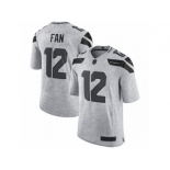 Men's Nike Seattle Seahawks 12th Fan Limited Gray Gridiron II NFL Jersey