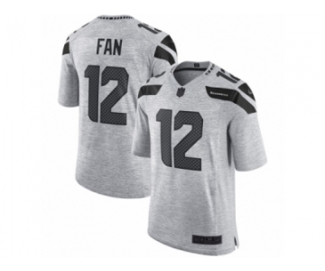 Men's Nike Seattle Seahawks 12th Fan Limited Gray Gridiron II NFL Jersey