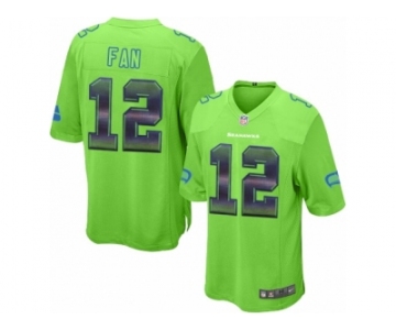 Men's Nike Seattle Seahawks 12th Fan Limited Green Strobe NFL Jersey