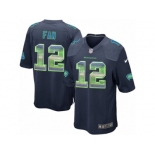 Men's Nike Seattle Seahawks 12th Fan Limited Navy Blue Strobe NFL Jersey