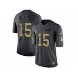 Men's Nike Seattle Seahawks #15 Jermaine Kearse Limited Black 2016 Salute to Service NFL Jersey