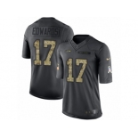 Men's Nike Seattle Seahawks #17 Braylon Edwards Limited Black 2016 Salute to Service NFL Jersey