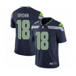 Men's Nike Seattle Seahawks #18 Jaron Brown Navy Blue Team Color Vapor Untouchable Limited Player NFL Jersey