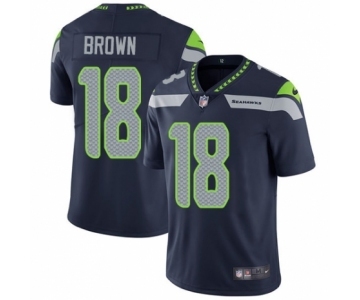 Men's Nike Seattle Seahawks #18 Jaron Brown Navy Blue Team Color Vapor Untouchable Limited Player NFL Jersey