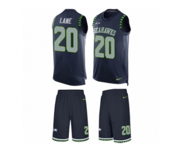 Men's Nike Seattle Seahawks #20 Jeremy Lane Limited Steel Blue Tank Top Suit NFL Jersey