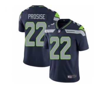 Men's Nike Seattle Seahawks #22 C. J. Prosise Vapor Untouchable Limited Steel Blue Team Color NFL Jersey