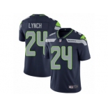 Men's Nike Seattle Seahawks #24 Marshawn Lynch Vapor Untouchable Limited Steel Blue Team Color NFL Jersey