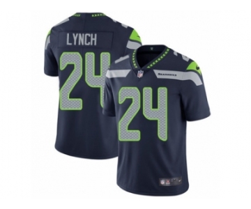 Men's Nike Seattle Seahawks #24 Marshawn Lynch Vapor Untouchable Limited Steel Blue Team Color NFL Jersey