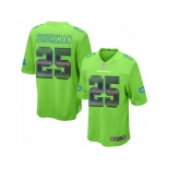 Men's Nike Seattle Seahawks #25 Richard Sherman Limited Green Strobe NFL Jersey