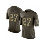 Men's Nike Seattle Seahawks #27 Eddie Lacy Limited Green Salute to Service NFL Jersey