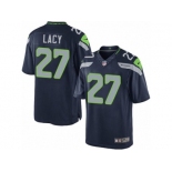 Men's Nike Seattle Seahawks #27 Eddie Lacy Limited Steel Blue Team Color NFL Jersey