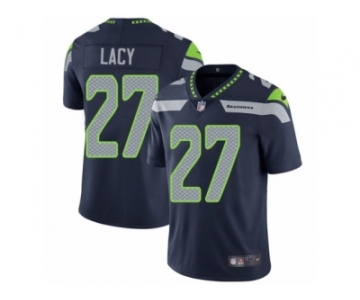 Men's Nike Seattle Seahawks #27 Eddie Lacy Vapor Untouchable Limited Steel Blue Team Color NFL Jersey