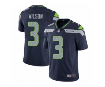 Men's Nike Seattle Seahawks #3 Russell Wilson Vapor Untouchable Limited Steel Blue Team Color NFL Jersey