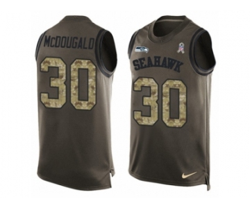 Men's Nike Seattle Seahawks #30 Bradley McDougald Limited Green Salute to Service Tank Top NFL Jersey