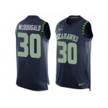 Men's Nike Seattle Seahawks #30 Bradley McDougald Limited Steel Blue Player Name & Number Tank Top NFL Jersey