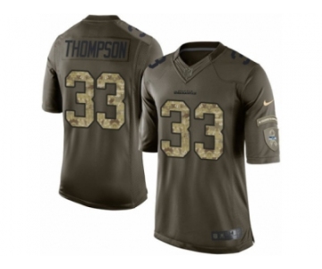 Men's Nike Seattle Seahawks #33 Tedric Thompson Limited Green Salute to Service NFL Jersey