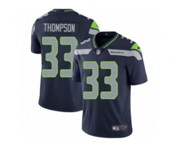 Men's Nike Seattle Seahawks #33 Tedric Thompson Vapor Untouchable Limited Steel Blue Team Color NFL Jersey