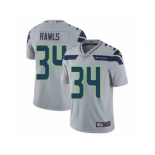 Men's Nike Seattle Seahawks #34 Thomas Rawls Vapor Untouchable Limited Grey Alternate NFL Jersey