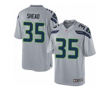 Men's Nike Seattle Seahawks #35 DeShawn Shead Limited Grey Alternate NFL Jersey