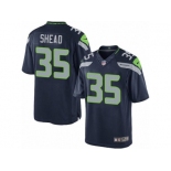 Men's Nike Seattle Seahawks #35 DeShawn Shead Limited Steel Blue Team Color NFL Jersey