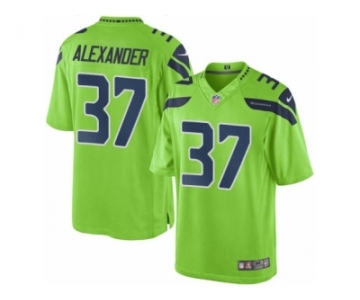 Men's Nike Seattle Seahawks #37 Shaun Alexander Limited Green Rush NFL Jersey