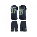 Men's Nike Seattle Seahawks #37 Shaun Alexander Limited Steel Blue Tank Top Suit NFL Jersey