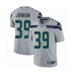 Men's Nike Seattle Seahawks #39 Dontae Johnson Grey Alternate Vapor Untouchable Limited Player NFL Jersey