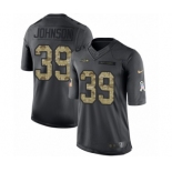 Men's Nike Seattle Seahawks #39 Dontae Johnson Limited Black 2016 Salute to Service NFL Jersey