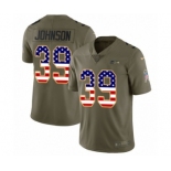 Men's Nike Seattle Seahawks #39 Dontae Johnson Limited Olive USA Flag 2017 Salute to Service NFL Jersey