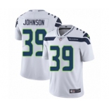 Men's Nike Seattle Seahawks #39 Dontae Johnson White Vapor Untouchable Limited Player NFL Jersey