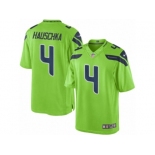 Men's Nike Seattle Seahawks #4 Steven Hauschka Limited Green Rush NFL Jersey