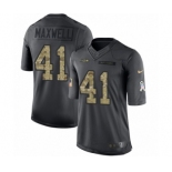 Men's Nike Seattle Seahawks #41 Byron Maxwell Limited Black 2016 Salute to Service NFL Jersey