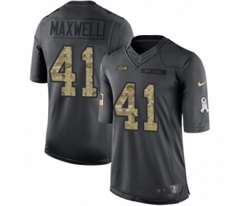 Men's Nike Seattle Seahawks #41 Byron Maxwell Limited Black 2016 Salute to Service NFL Jersey