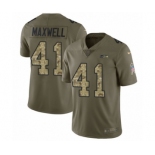 Men's Nike Seattle Seahawks #41 Byron Maxwell Limited Olive Camo 2017 Salute to Service NFL Jersey