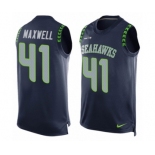 Men's Nike Seattle Seahawks #41 Byron Maxwell Limited Steel Blue Player Name & Number Tank Top NFL Jersey