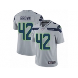 Men's Nike Seattle Seahawks #42 Arthur Brown Vapor Untouchable Limited Grey Alternate NFL Jersey