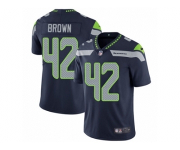 Men's Nike Seattle Seahawks #42 Arthur Brown Vapor Untouchable Limited Steel Blue Team Color NFL Jersey